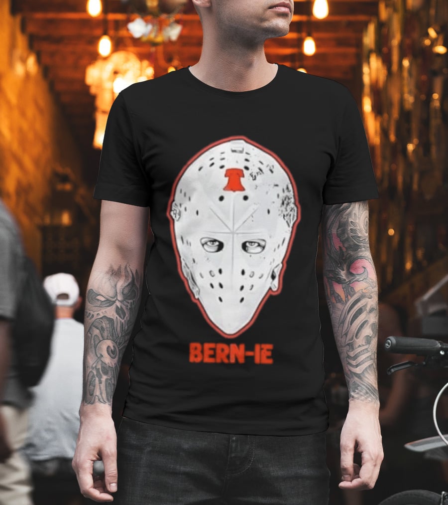 Bern Ie Philadelphia Hockey Liberty Bell Goalie Mask T-Shirt