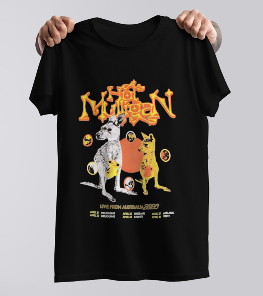 Hot Mulligan Australia Tour 2026 Kangaroo T-Shirt