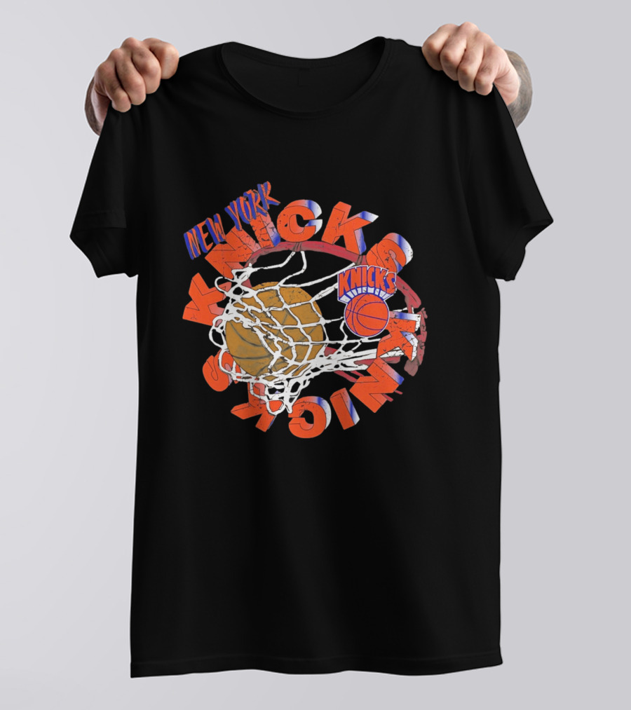 New York Knicks Basketball Net Graphic Text Preschool 2026 T-Shirt