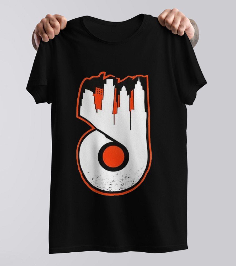 Philadelphia Flyers Skyline Emblem With Cityscape T-Shirt