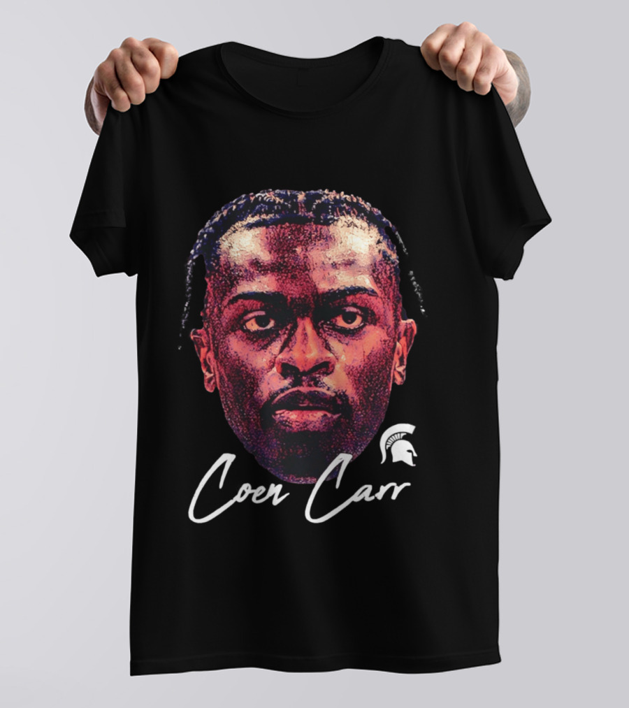 Coen Carr Michigan State Spartans Basketball Big Head T-Shirt