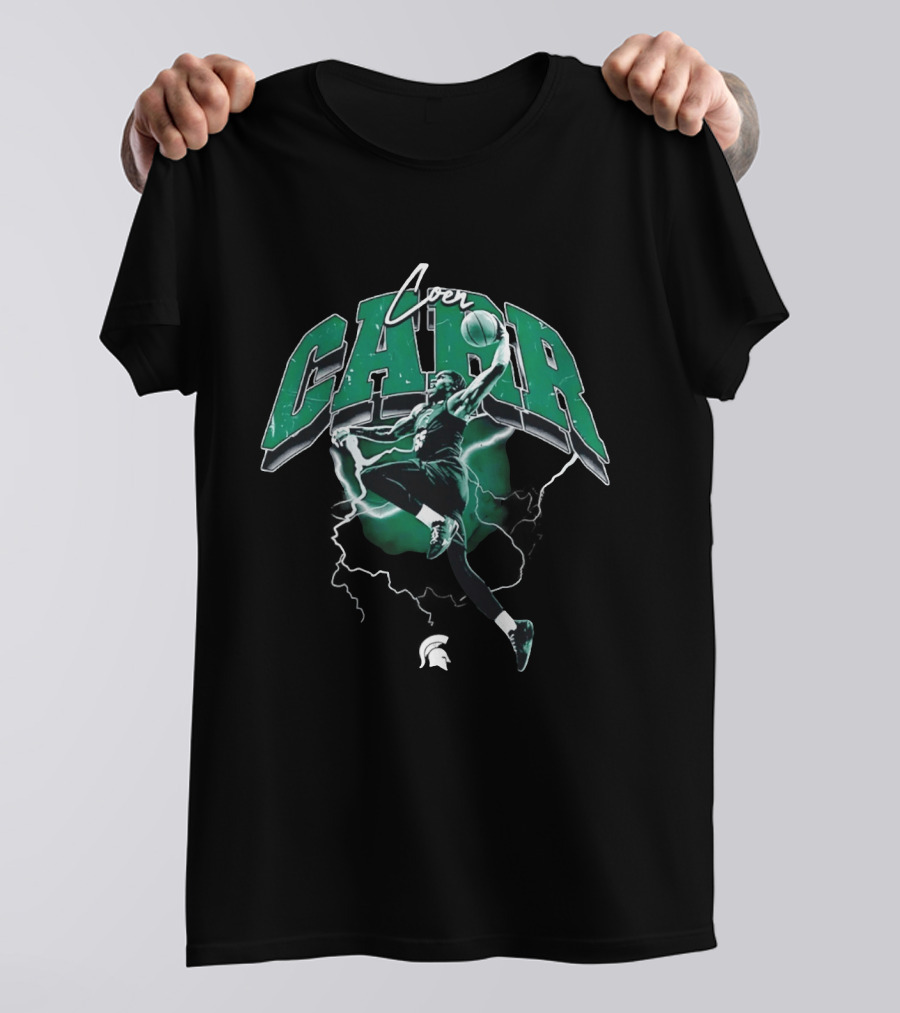 Coen Carr Slam Dunk Michigan State Spartans Basketball Jumper T-Shirt