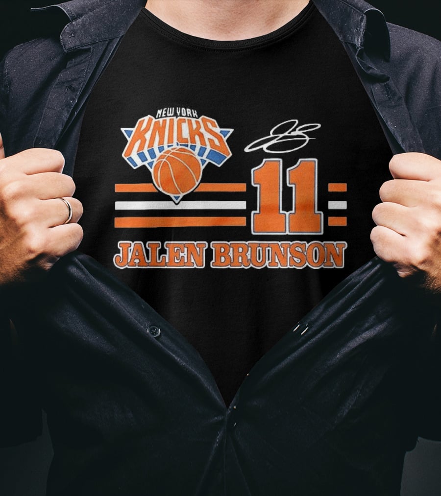 New York Knicks Jalen Brunson Number 11 NBA Basketball T-Shirt
