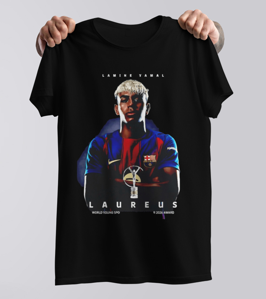 FC Barcelona Lamine Yamal Laureus World Young Sportsman 2026 Award T-Shirt