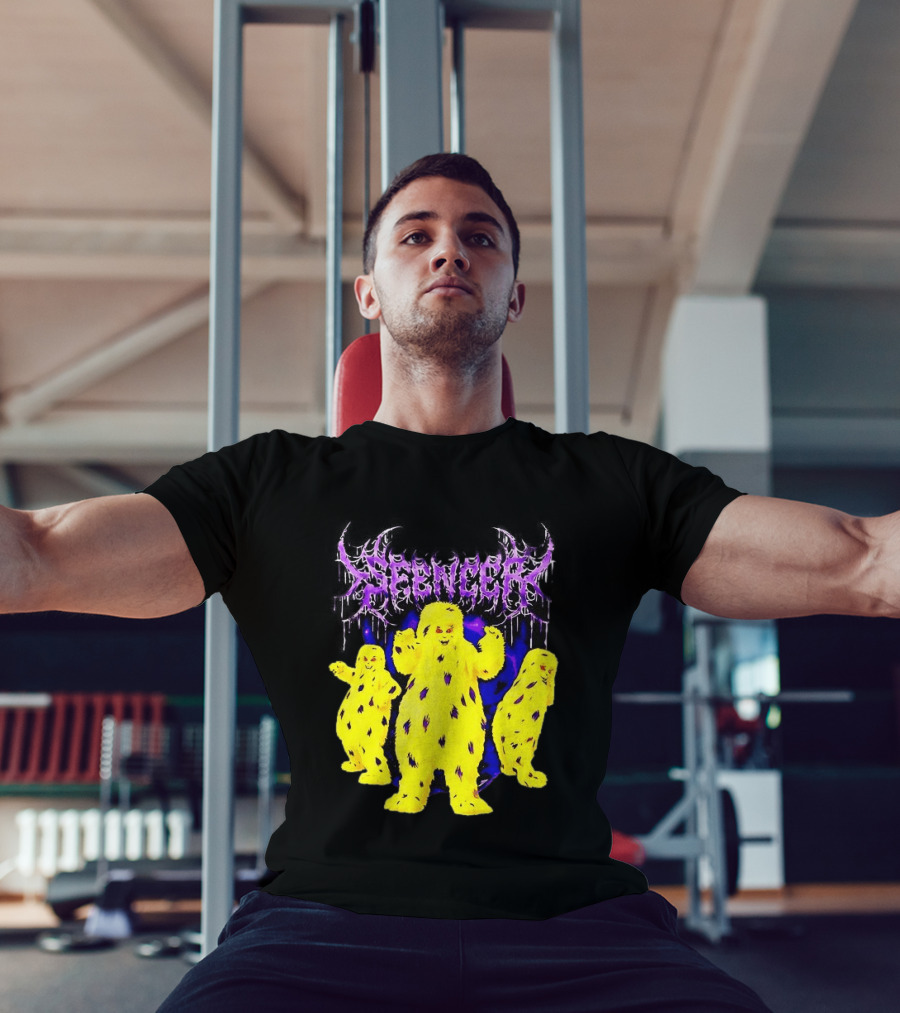 Spencer Death Metal Yeti Trio Purple Smoke Dripping T-Shirt