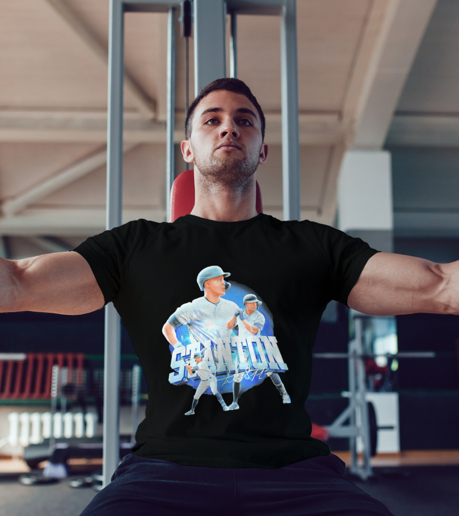 Giancarlo Stanton New York Yankees Baseball Collage T-Shirt