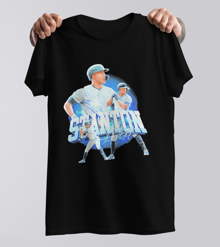 Giancarlo Stanton New York Yankees Baseball Collage T-Shirt