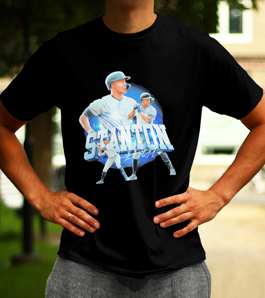 Giancarlo Stanton New York Yankees Baseball Collage T-Shirt