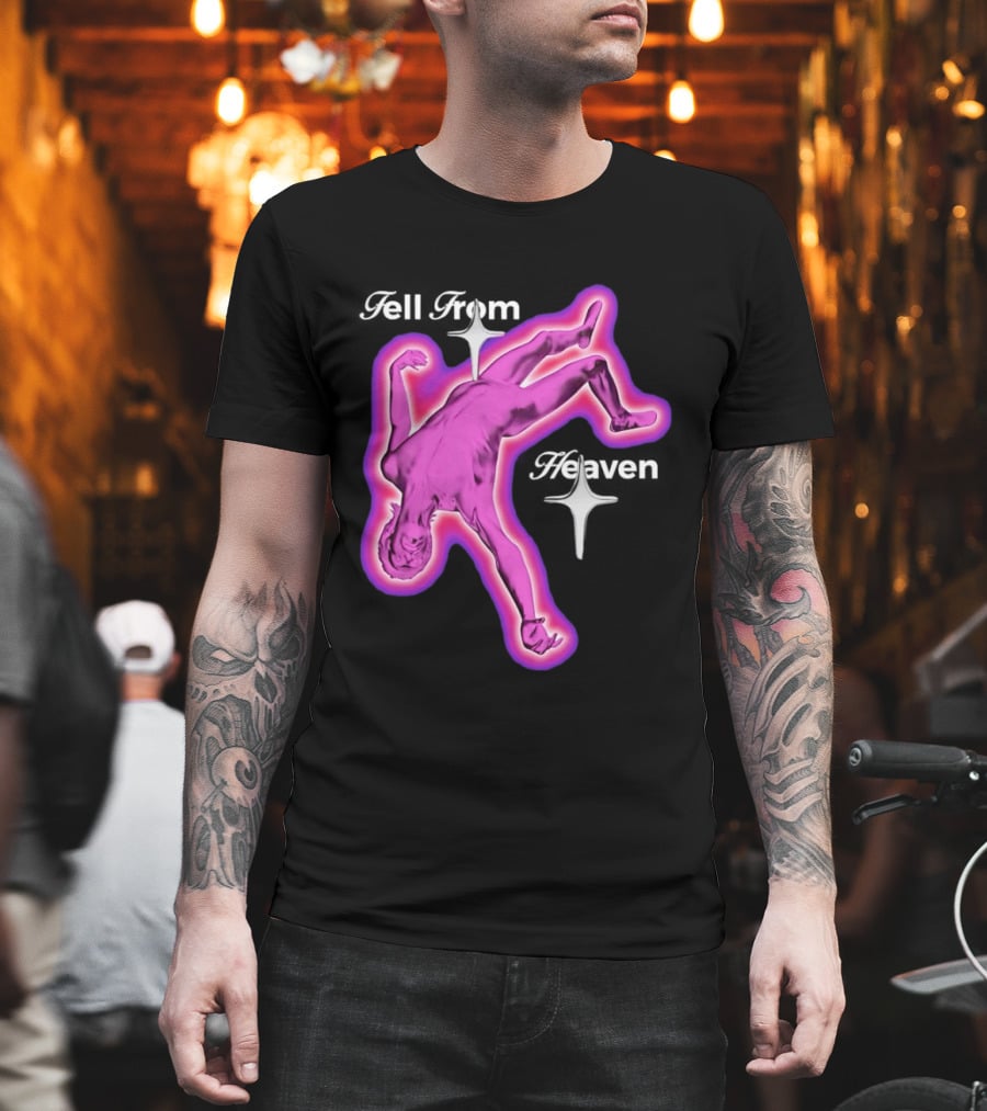Falling From Heaven Pink Neon T-Shirt