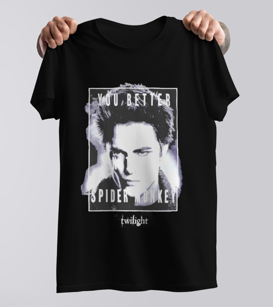 The Twilight Saga You Better Hold On Tight Spider Monkey Edward T-Shirt