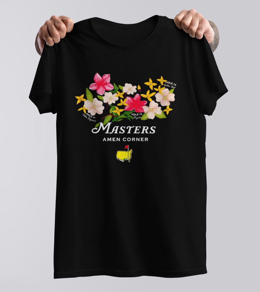 Masters Amen Corner Augusta National Golf Club Hole 11 12 13 Flowers T-Shirt