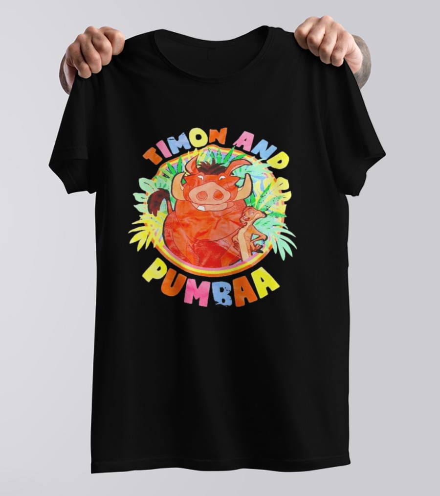 Timon And Pumbaa Colorful Jungle Adventure T-Shirt