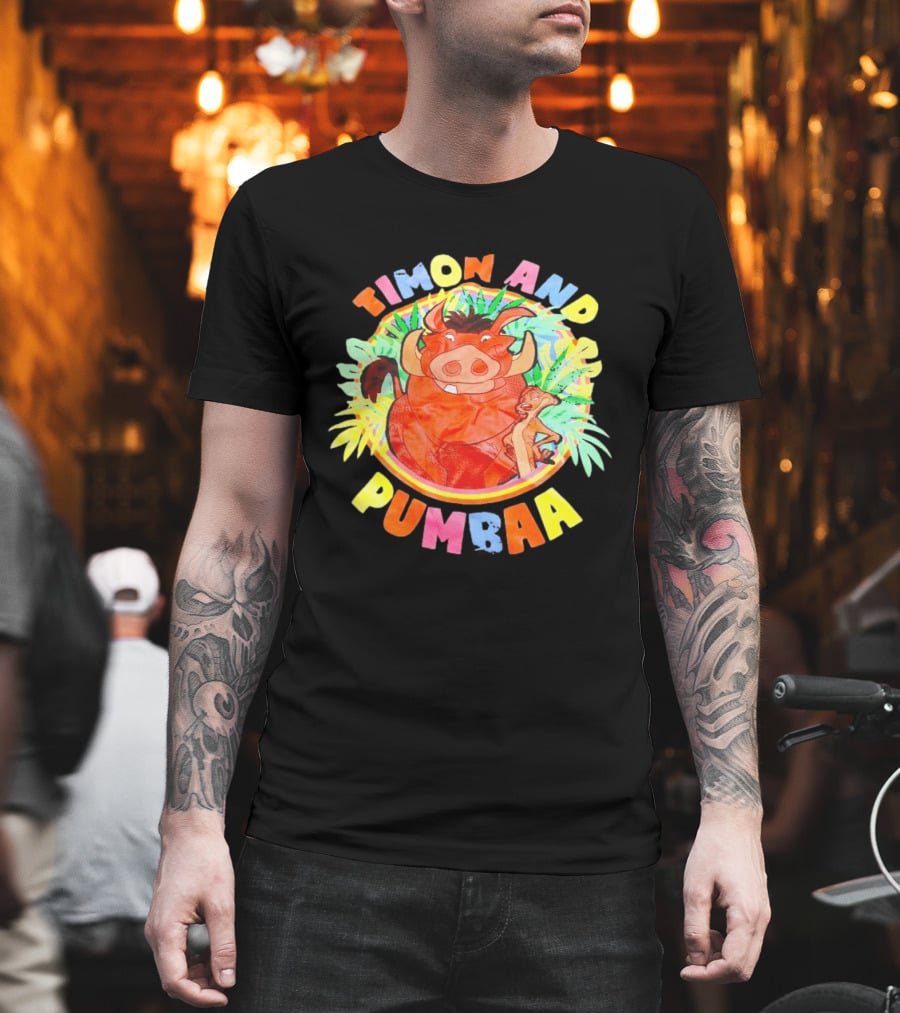 Timon And Pumbaa Colorful Jungle Adventure T-Shirt
