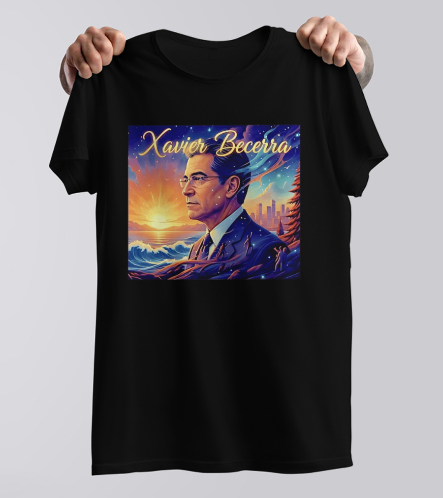 Xavier Becerra California Sunset Ocean Landscape T-Shirt