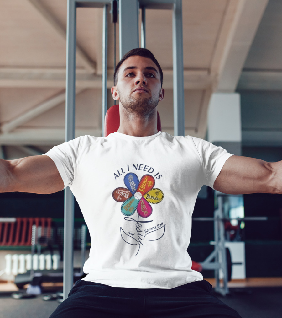 All I Need Is Football Fighters Bananas Banana Ball Flower T-Shirt