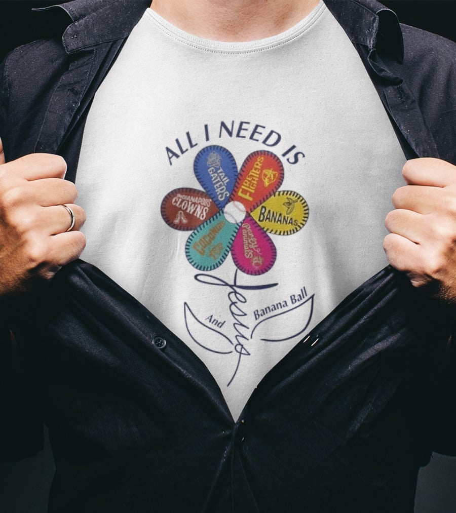 All I Need Is Football Fighters Bananas Banana Ball Flower T-Shirt