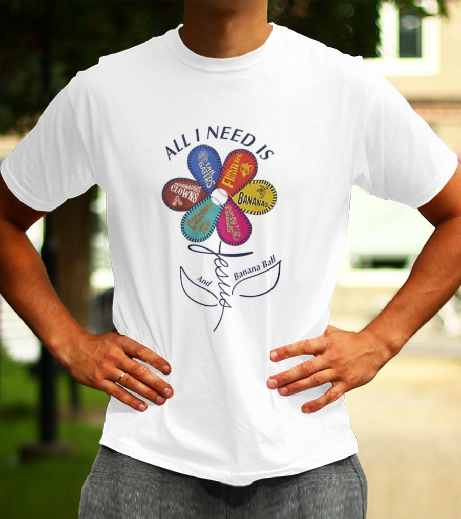 All I Need Is Football Fighters Bananas Banana Ball Flower T-Shirt