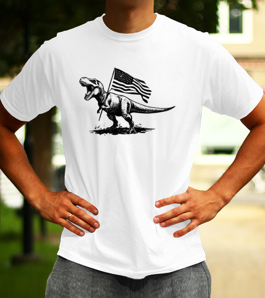 American Rex Holding USA Flag T-Shirt
