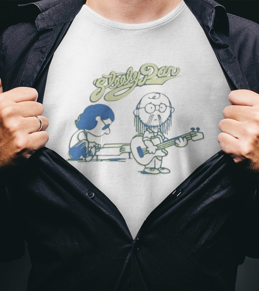 Steely Dan Cartoon Band Characters Playing Music T-Shirt