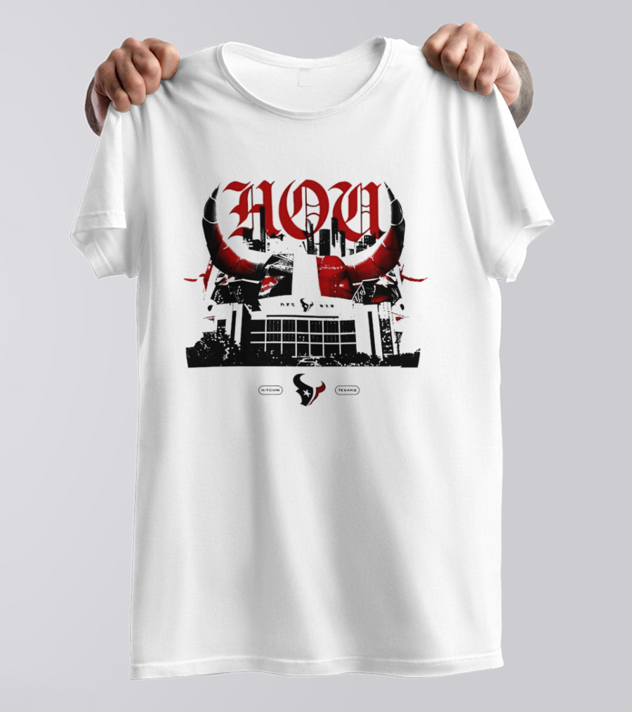 Houston Texans H Town 25 Seasons NFL Football Horns Stadium T-Shirt