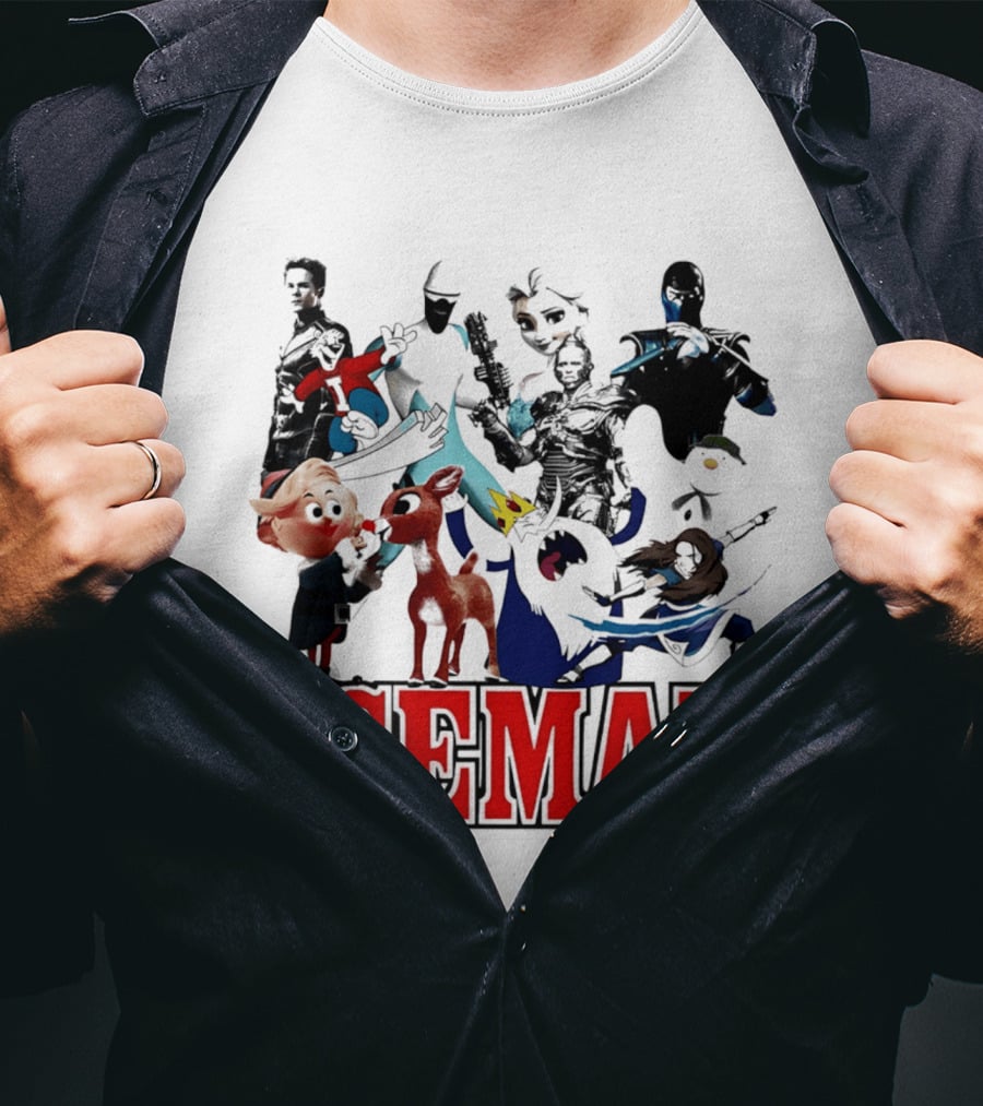 Iceman Elsa Sub Zero Mr. Freeze Cartoon Characters T-Shirt