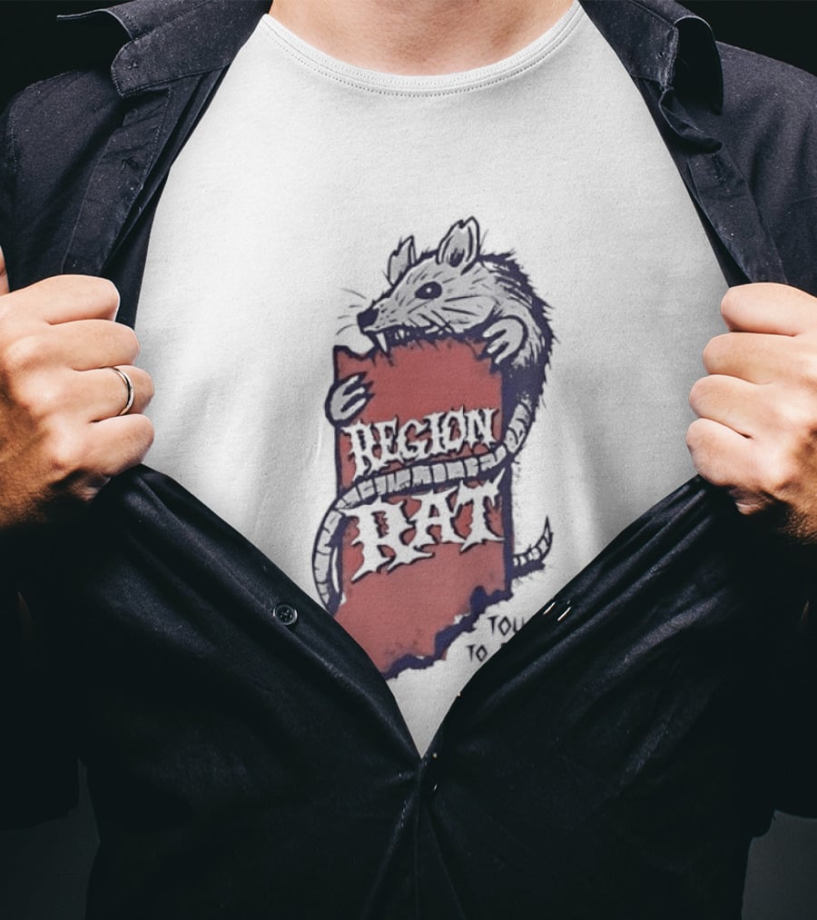 Region Rat Indiana State Map Tough To Kill T-Shirt