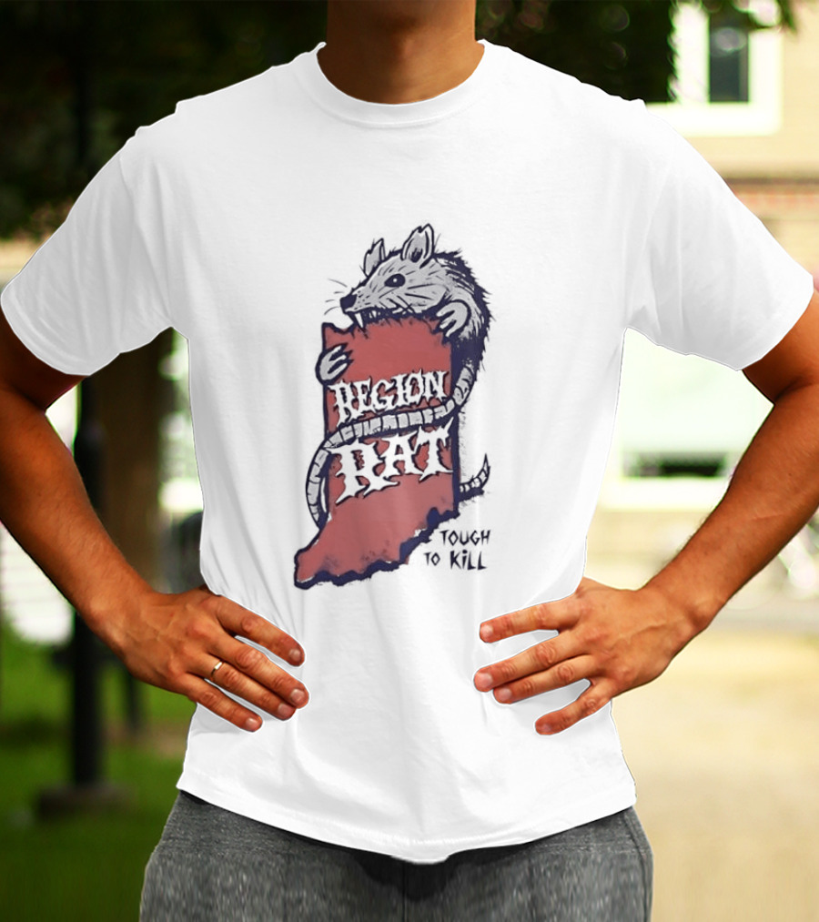 Region Rat Indiana State Map Tough To Kill T-Shirt