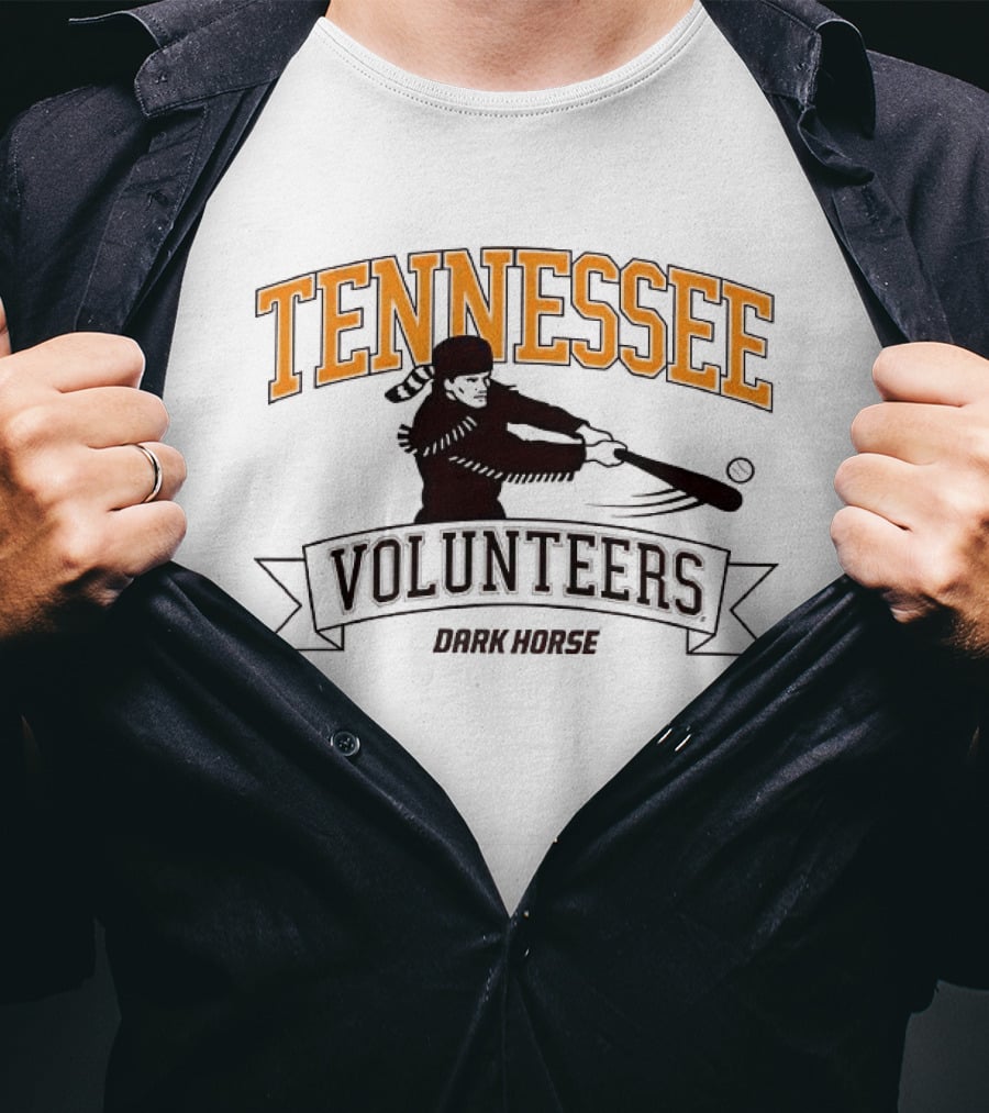 Tennessee Volunteers Dark Horse Baseball Player T-Shirt