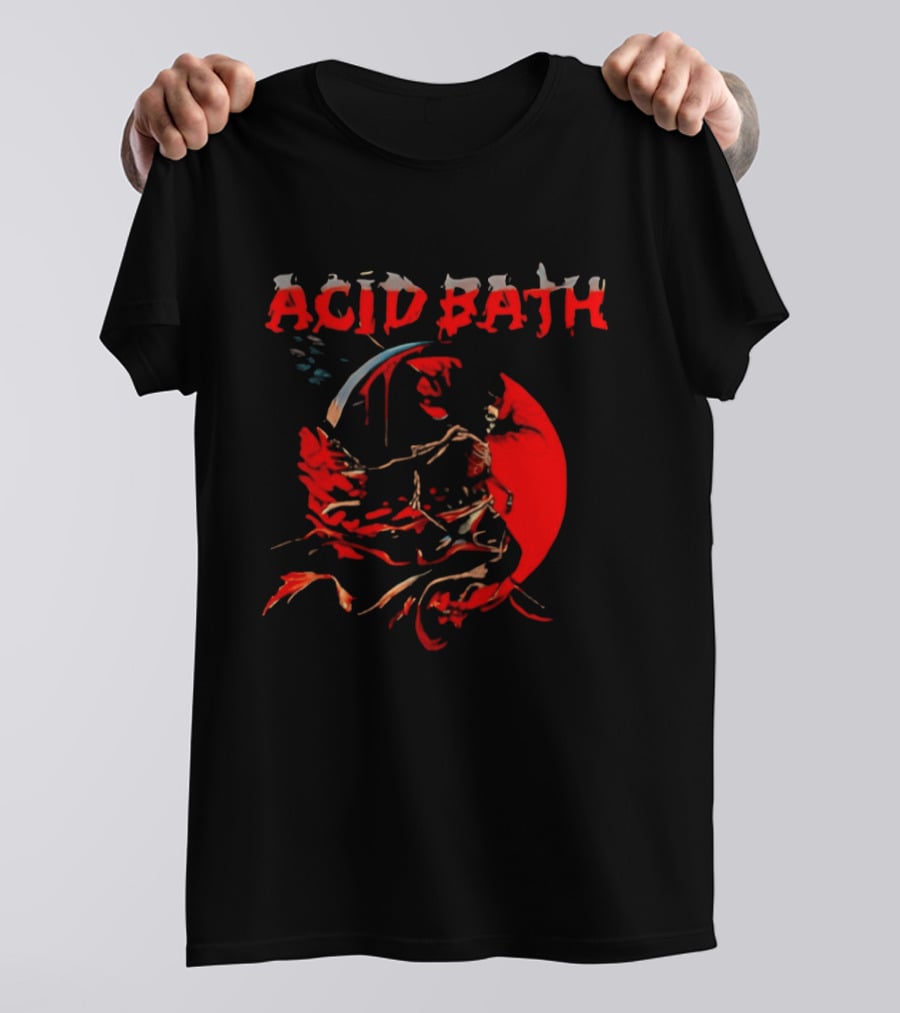 Acid Bath Winged Reaper Skull 2026 T-Shirt