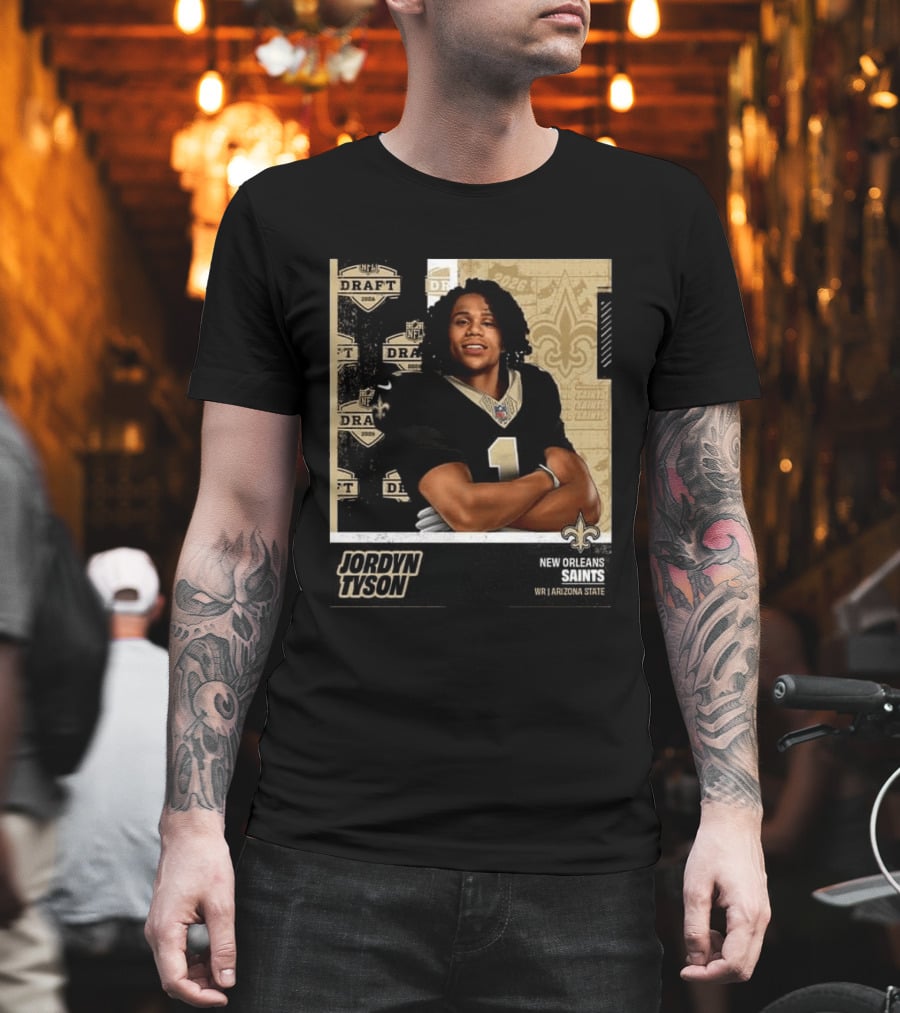 Jordyn Tyson New Orleans Saints 2026 NFL Draft Round 1 Pick 8 T-Shirt