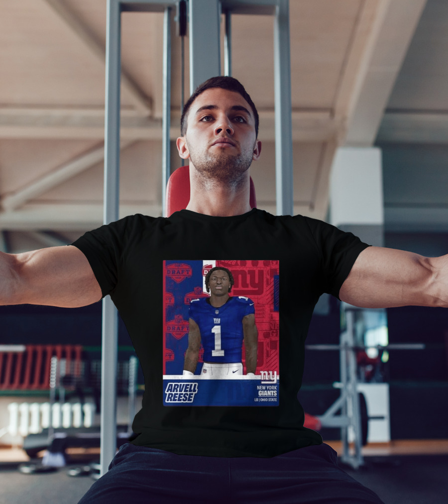 2026 Draft New York Giants Arvell Reese Round 1 Pick 5 LB Ohio State T-Shirt