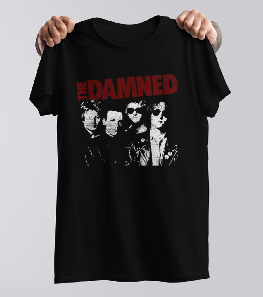 Dave Vanian Captain Sensible Brian James Rat Scabies The Damned Band Members T-Shirt