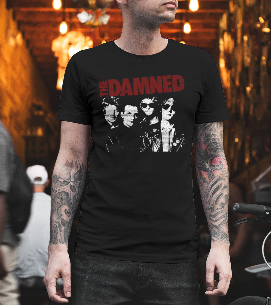 Dave Vanian Captain Sensible Brian James Rat Scabies The Damned Band Members T-Shirt