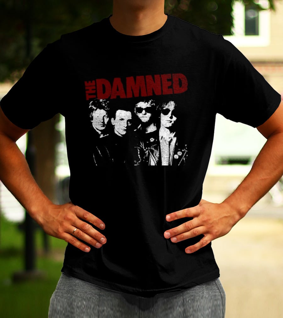 Dave Vanian Captain Sensible Brian James Rat Scabies The Damned Band Members T-Shirt