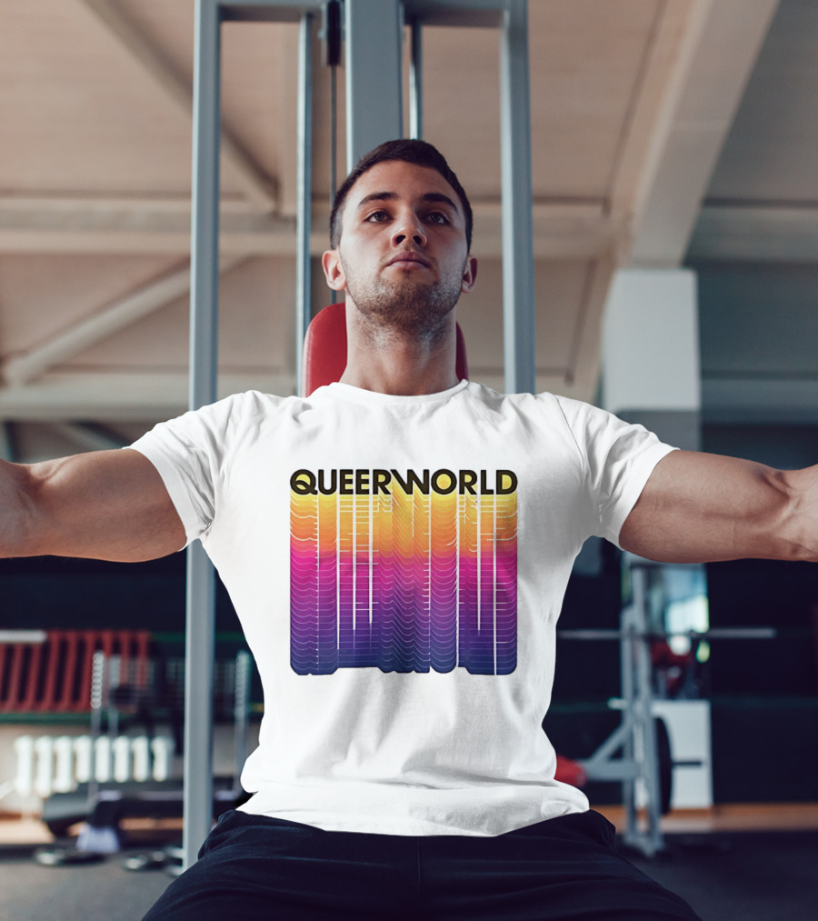 Eternity Queerworld Vibrant Gradient Lines T-Shirt