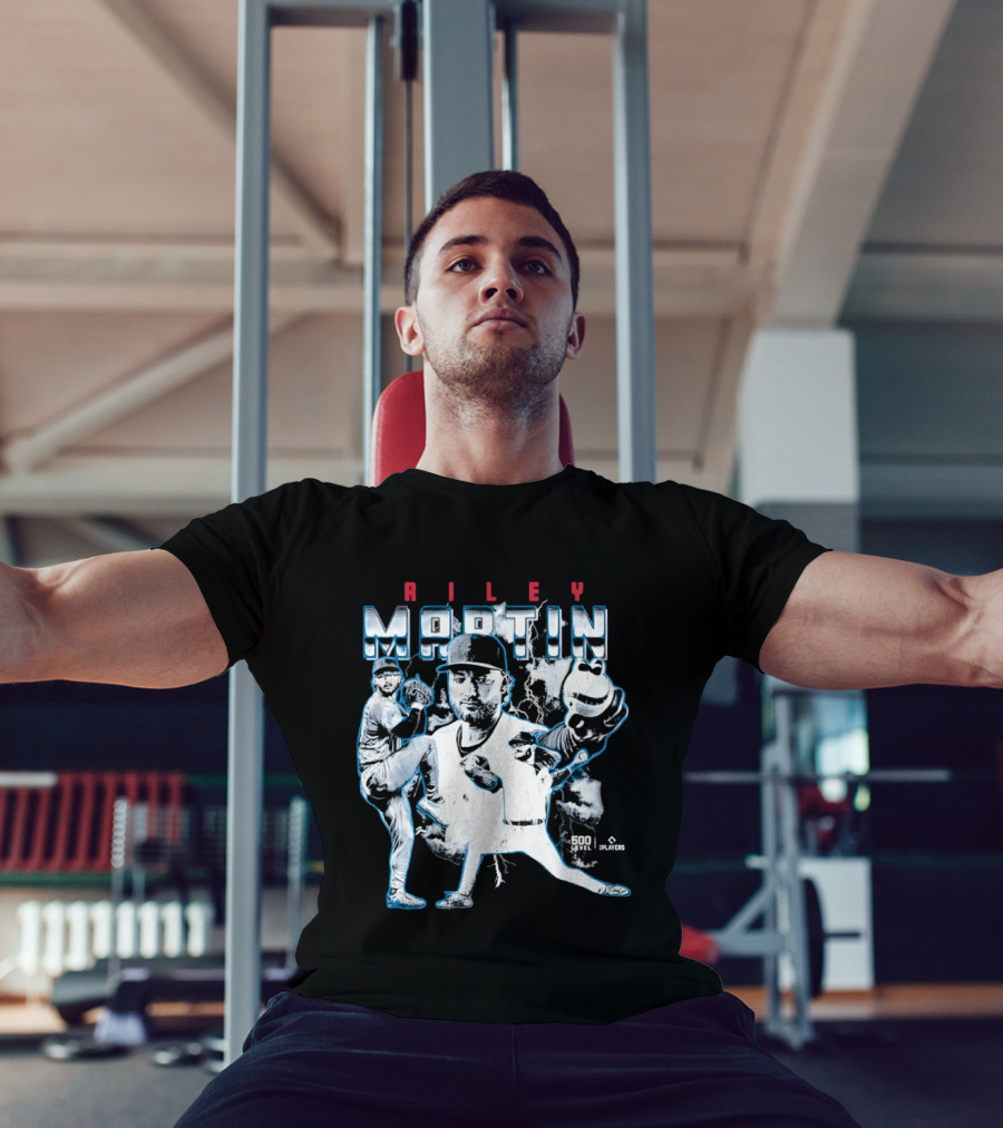 Riley Martin Chicago Cubs MLB Lightning Pitcher Action Scene T-Shirt