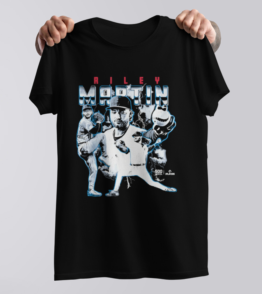 Riley Martin Chicago Cubs MLB Lightning Pitcher Action Scene T-Shirt
