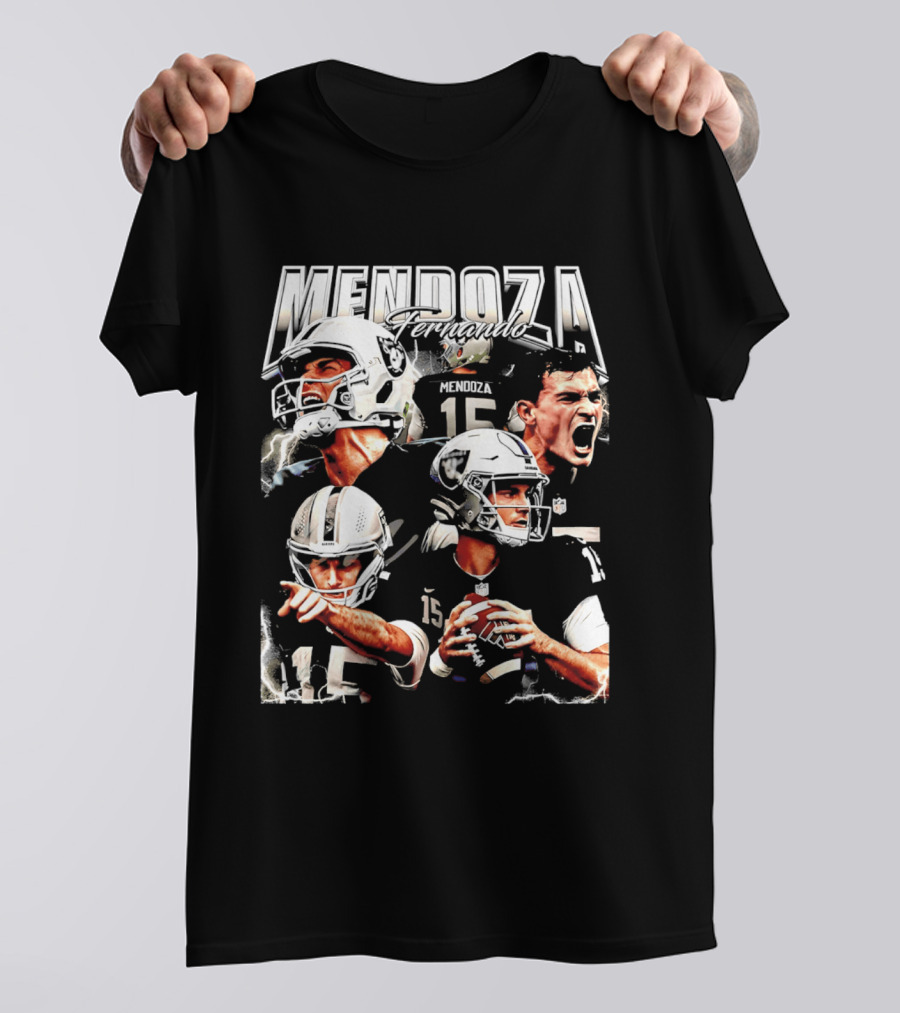Fernando Mendoza Raiders 15 Retro 90s Bootleg T-Shirt