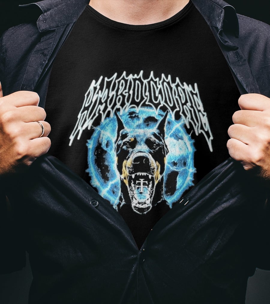 TELETECH 2026 Hound Heavy Cotton Fierce Dog With Electric Aura T-Shirt