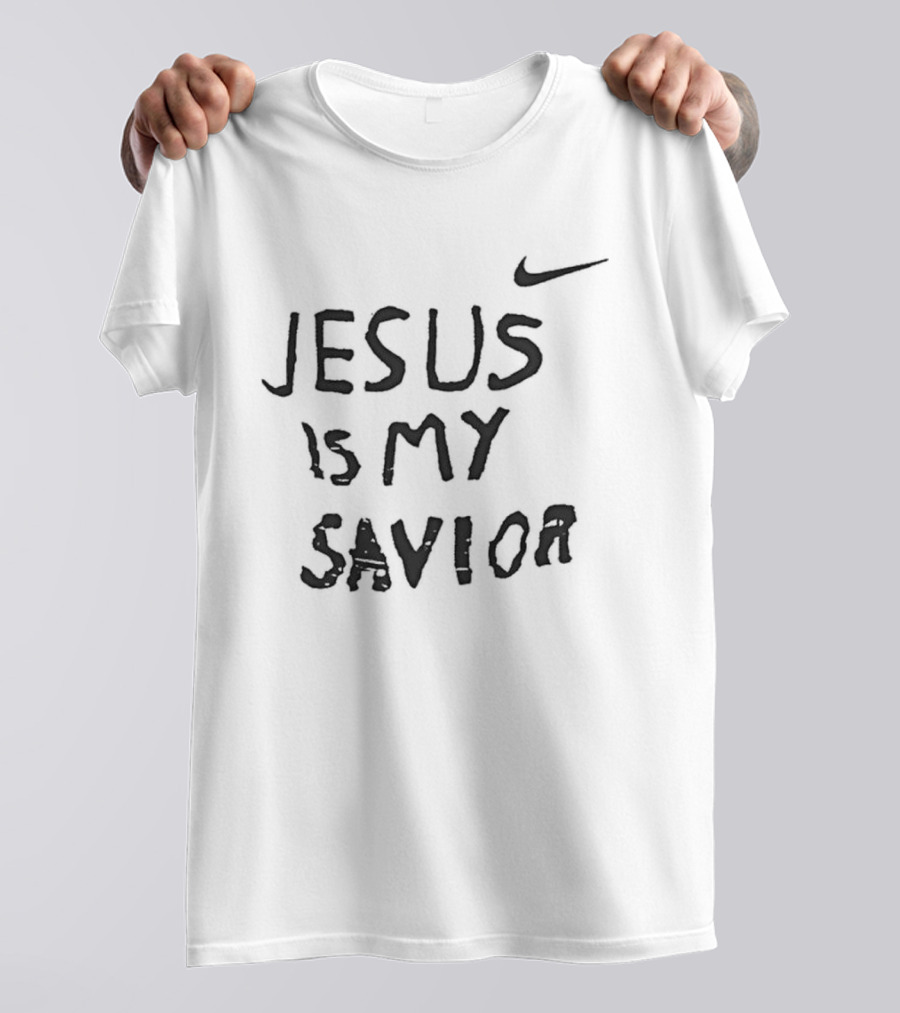 Norbert Lesniak Wearing Jesus Is My Savior Nike T-Shirt