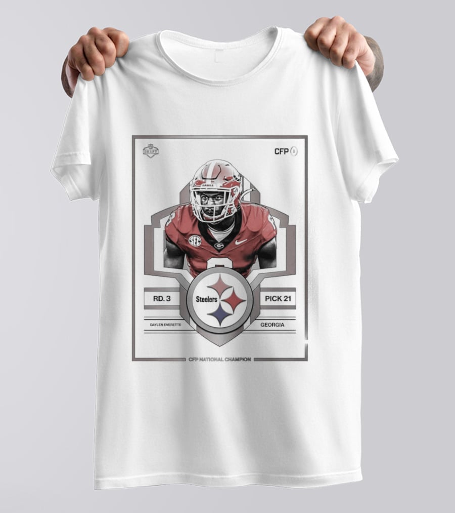 Pittsburgh Steelers Pick No. 8 Georgia Daylen Everette 2026 Draft T-Shirt