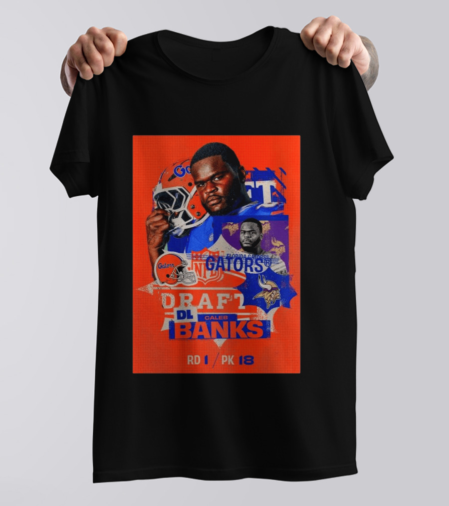 Florida Gators Football Caleb Banks NFL Draft DL Round 1 Pick 18 T-Shirt