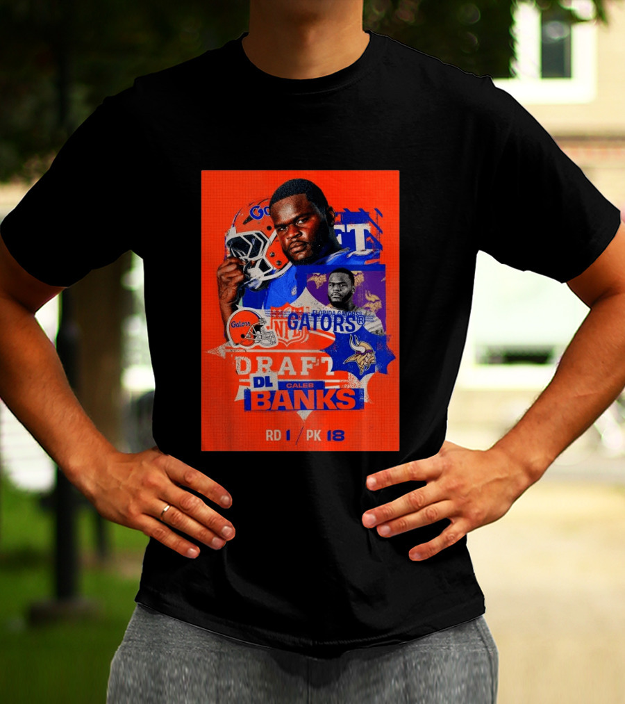 Florida Gators Football Caleb Banks NFL Draft DL Round 1 Pick 18 T-Shirt