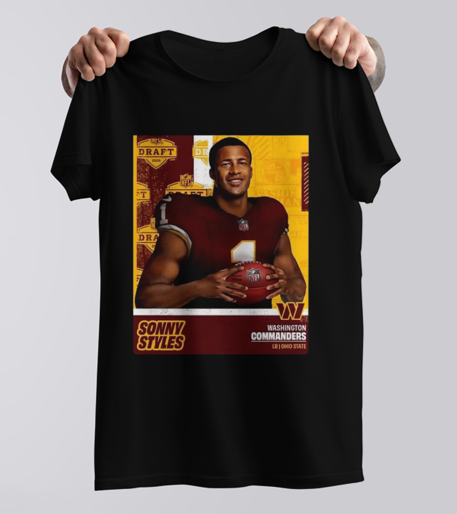 Sonny Styles Washington Commanders NFL Draft 2026 Ohio State Linebacker T-Shirt