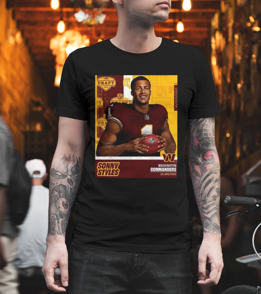 Sonny Styles Washington Commanders NFL Draft 2026 Ohio State Linebacker T-Shirt