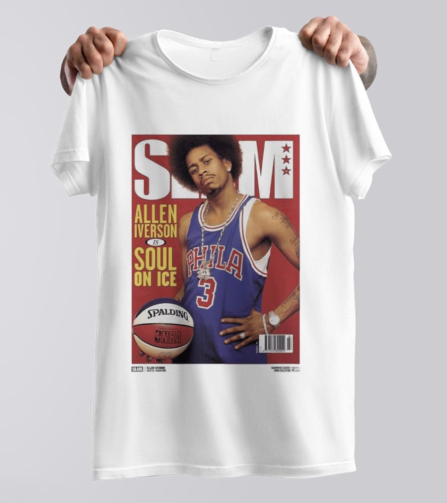 Allen Iverson Slam Cover Philadelphia 76ers Soul On Ice T-Shirt
