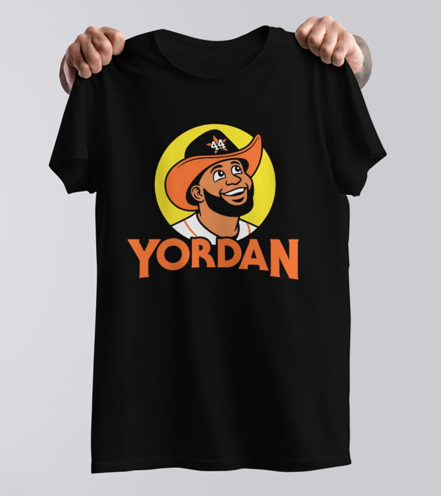 Yordan Alvarez Houston Astros Cartoon Cowboy Hat T-Shirt