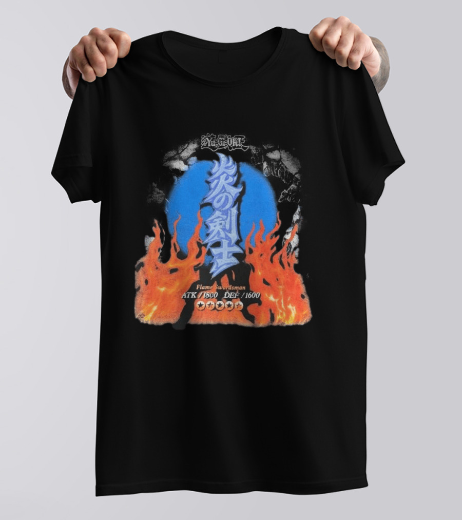 Flame Swordsman ATK 1800 DEF 1600 Yugioh Card Detail T-Shirt