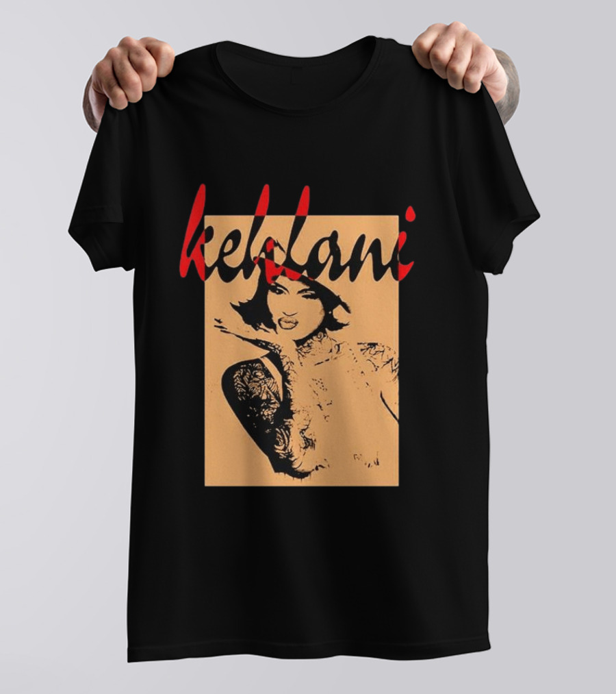 Kehlani 2026 Album Tattoo Art Style Monochrome T-Shirt