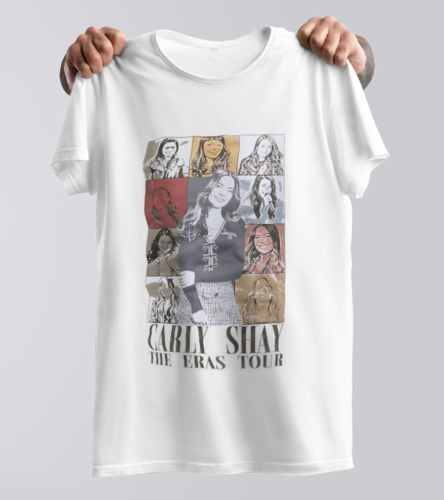 Carly Shay The Eras Tour Pop Art Portrait Collage T-Shirt
